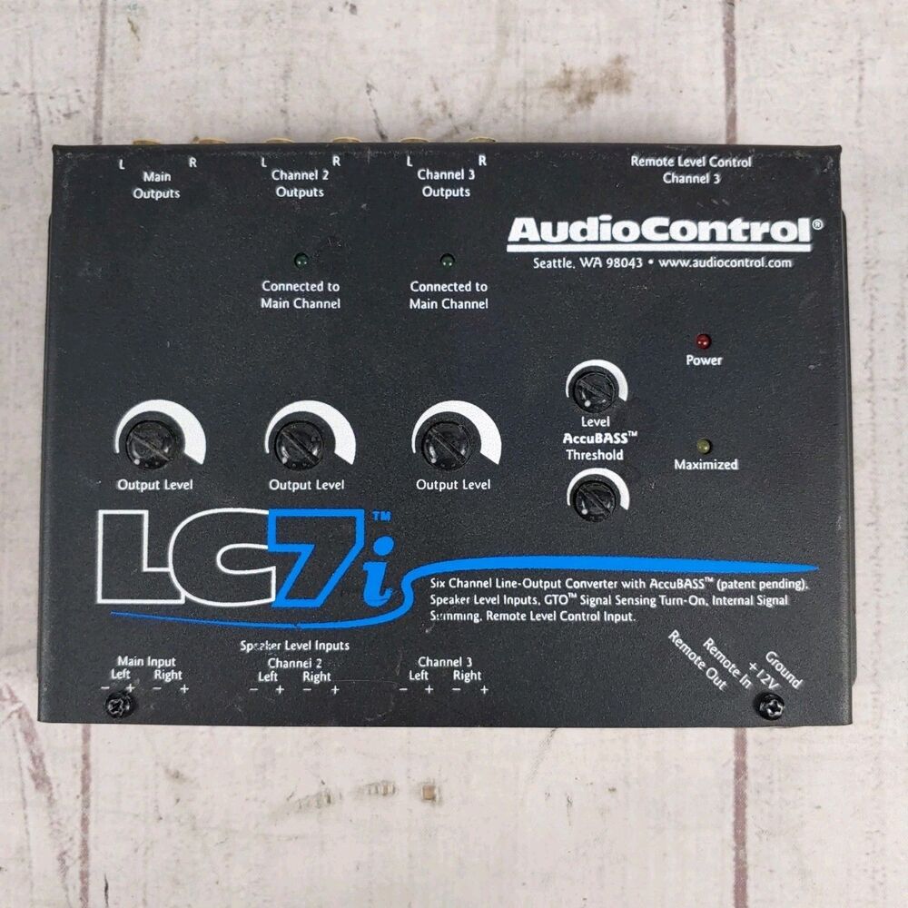 AudioControl LC7i 6-Channel Line Output Converter 12V AccuBASS - TESTED WORKING